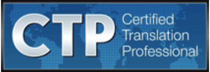 Certified Translation Professional (CTP) logo